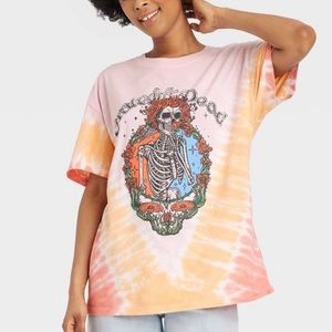 NEW Grateful Dead Tie Dye Oversized Graphic Tee